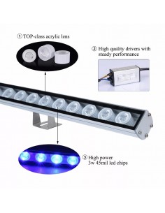 Blue LED bar 108w (115cm) 2